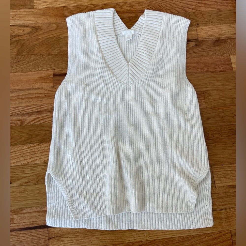 Cream sweater vest